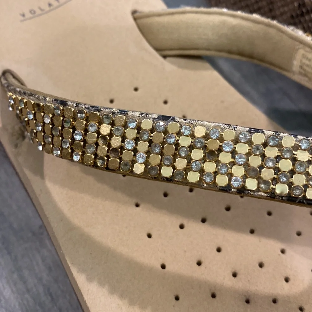 Snakeskin and Rhinestone Volatile Sandals - Picture 12 of 15